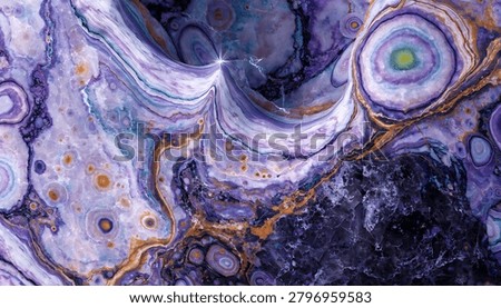 Otherworldly marble texture showcasing celestial patterns and imaginative mineral formations.