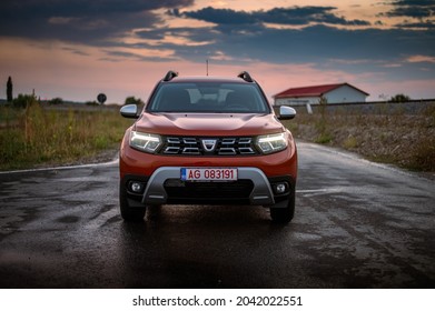 Otopeni, Romania - September 15, 2021: 2021 Dacia Duster Facelift 