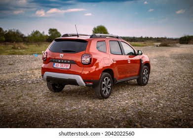 Otopeni, Romania - September 15, 2021: 2021 Dacia Duster Facelift 