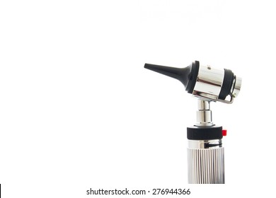 Otoscope Isolated With Ear Attachments