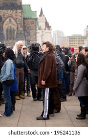 OTTAWA - APR 20: Robb Wells (Ricky) Is Filmed On Parliament Hill As Part Of Scene In The Third Trailer Park Boys Movie 