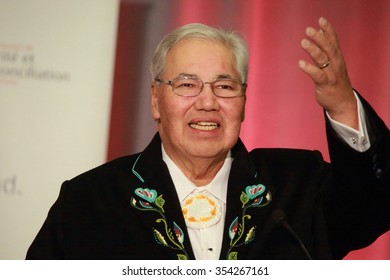 OTTAWA, CANADA - DECEMBER 15, 2015: Canadian think bank names Justice Murray Sinclair, chairman of Canada's Truth and Reconciliation Commission as â??Policy-Maker of the Year.â?�
