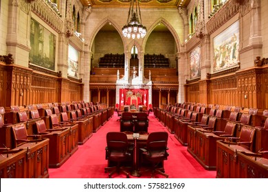 Ottawa, Canada - December 26, 2016: The Senate of Parliament Building, Ottawa, Canada