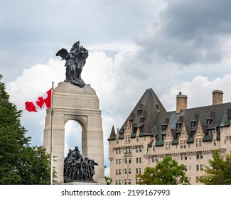 Ottawa, Canada - July 2022 : View Of The National War Memorial Titled 