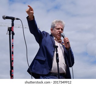 Ottawa, Canada. July 31, 2021. Charlie Angus, Federal MP (NDP) Speaks At  March For Truth And Justice For Canadian Indigenous People Demanding A Special Commission To Investigate Residential Schools
