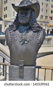 OTTAWA CANADA JUNE 30: Bronze Of Louis De Buade, Comte De Frontenac Et De Palluau Was A French Soldier, Courtier, And Governor General Of New France. On June 30 2013 In Ottawa Canada. 