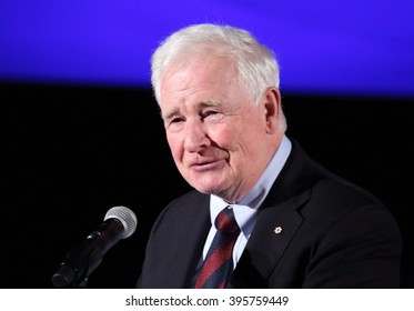 OTTAWA, CANADA  MARCH 22, 2016: David Johnston Is The 28th Governor General Of Canada.  

