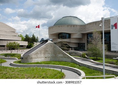 OTTAWA, CANADA - May 26, 2015: The Canadian Museum Of History (formerly The Canadian Museum Of Civilization) Is A Modern Building Designed By Douglas Cardinal