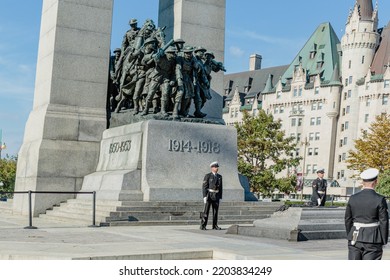 Ottawa, Canada, October 02, 2014 - National War Memoria And The Tomb Of The Unknown Soldier