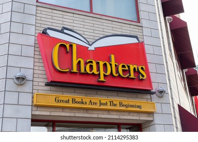 Ottawa, Canada - October 14, 2021: Canadian bookstore Chapters signboard