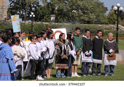 OTTAWA, CANADA - SEPT. 10, 2009: Inuit Celebration Of Life On Parliament Hill On World Suicide Prevention Day Highlights The Need For Action To Address The High Suicide Rate Among Inuit Youth. 
