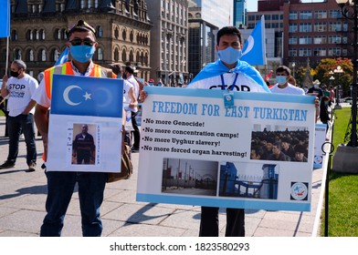 Ottawa, Canada.  September 28th, 2020. Protesters With 