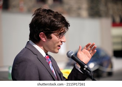 Ottawa, Canada.  September 28th, 2020. Garnett Genuis, Conservative MP Speaking At Stop Uyghur Genocide Rally