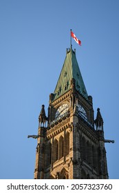 Ottawa, ON, Canada - July 9th, 2018: The Peace Tower (tour De La Paix) On Canada's Parliament Building