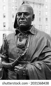 OTTAWA ONTARIO CANADA 08 22 2021: Statue of Thayendanegea or Joseph Brant was a Mohawk military and political leader, who was associated with Great Britain during  American Revolution.