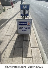 Ottawa Ontario Canada August 12 2022. Brown’s Dry Cleaning Depot Storefront Street Signage.