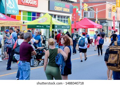 Ottawa Ontario Canada August 24/2019 Pride Festival, Parade, Kiosk, Sales, Street, Fun, Summer, Celebration