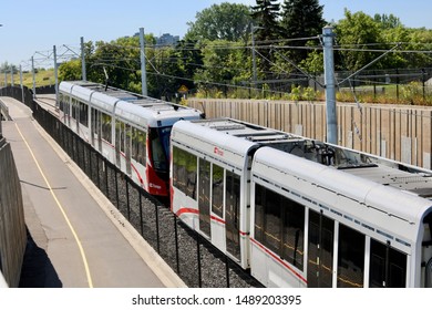 Ottawa Ontario Canada August 26/2019 Ottawa LRT Light Rail Transit. Ready To Roll, Oc Transpo, Transportation