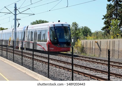 Ottawa Ontario Canada August 26/2019 Ottawa LRT Light Rail Transit. Ready To Roll, Oc Transpo, Transportation