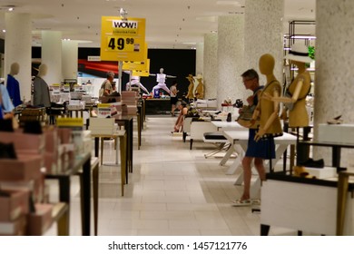 Ottawa, Ontario Canada July 21/2019 Inside Hudson Bay In The Ottawa Rideau Centre Mall