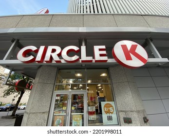 Ottawa Ontario Canada September 12 2022. Circle K Convenient Storefront Signage On Metcalfe Street.