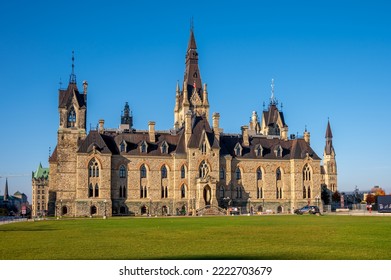 Ottawa, Ontario - October 21, 2022: View Of The West Block On Parliament Hill.