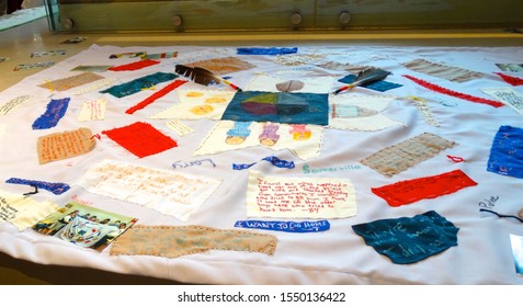 Ottawa, Ontario/Canada - 06/02/2015: Memory Blanket Created For Display At A Final Truth And Reconciliation Commission Event