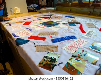 Ottawa, Ontario/Canada - 06/02/2015: Memory Blanket Created For Display At A Final Truth And Reconciliation Commission Event