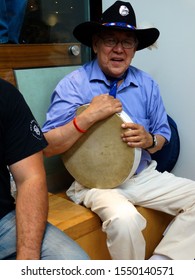 Ottawa, Ontario/Canada - 06/02/2015: Men Drumming And Singing At A Final Truth And Reconciliation Commission Event.