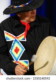 Ottawa, Ontario/Canada - 06/02/2015: Men Drumming And Singing At A Final Truth And Reconciliation Commission Event.