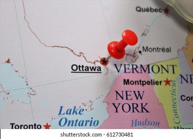 Ottawa Pinned On Map.