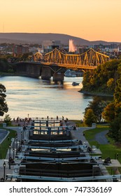 Ottawa Rideau Canal Locks Sunset