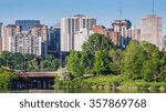 Ottawa River and capitol city skyline along the parkway - late springtime afternoon - early evening approaches.  Tall buildings, apartments and condominiums comprise an Ottawa city skyline.