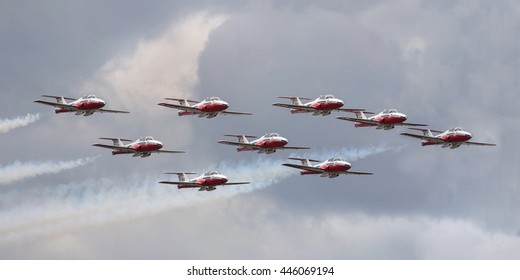 OTTAWA,CANADA-1 July 2016,parade Of Canadian Air Force Snowbirds, During Canada Day Celebration.