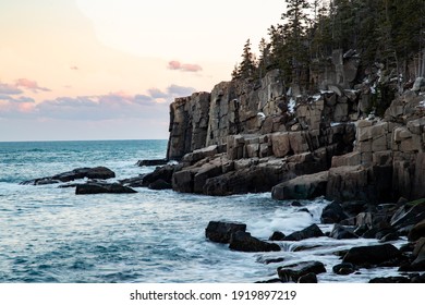 Otter Cliffs Acadia National Park Winter