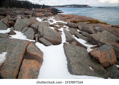 Otter Cliffs Acadia National Park Winter