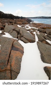 Otter Cliffs Acadia National Park Winter