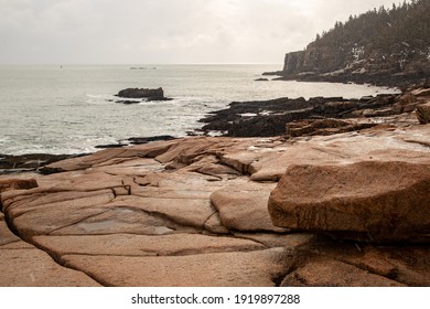 Otter Cliffs Acadia National Park Winter