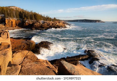 Otter Cliffs Acadia National Park Winter