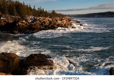 Otter Cliffs Acadia National Park Winter