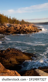 Otter Cliffs Acadia National Park Winter