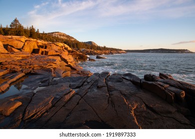 Otter Cliffs Acadia National Park Winter