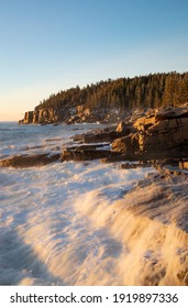 Otter Cliffs Acadia National Park Winter