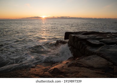 Otter Cliffs Acadia National Park Winter