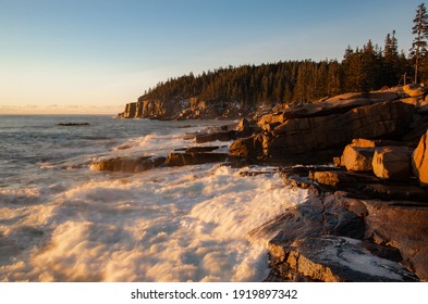 Otter Cliffs Acadia National Park Winter