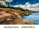 Otter Cliffs and the Atlantic Ocean in Acadia National Park, Maine.