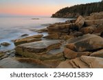 Otter Rocks and Cliffs, Acadia National Park, Bar Harbor, Maine, USA