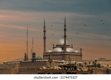 Ottoman architecture. The minarets of the Mosque of Muhammad Ali in the Citadel of the Mountain
 - Shutterstock ID 2174475327