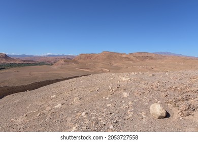 Ouarzazate Desert, Rock And Yellow Sand