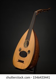 Oud. An Instrumental, Middle Eastern Music Culture, Black Background